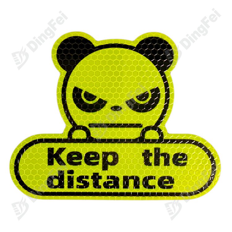 Keep The Distance Promotional Reflective Car Warning Stickers - 